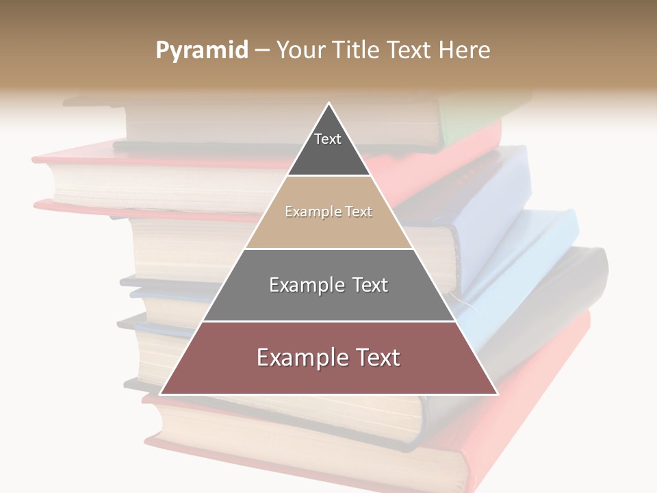 Stack Of Books Over White Background PowerPoint Template