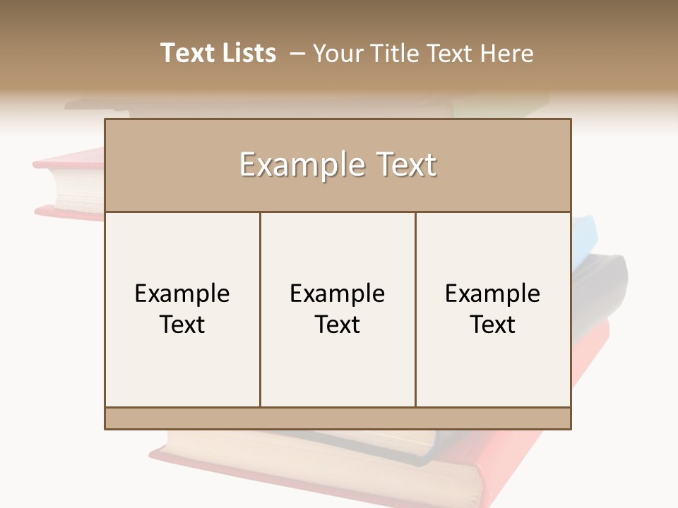 Stack Of Books Over White Background PowerPoint Template