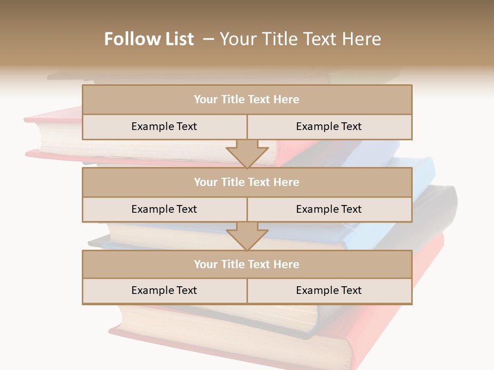 Stack Of Books Over White Background PowerPoint Template