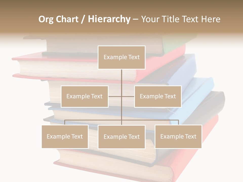 Stack Of Books Over White Background PowerPoint Template