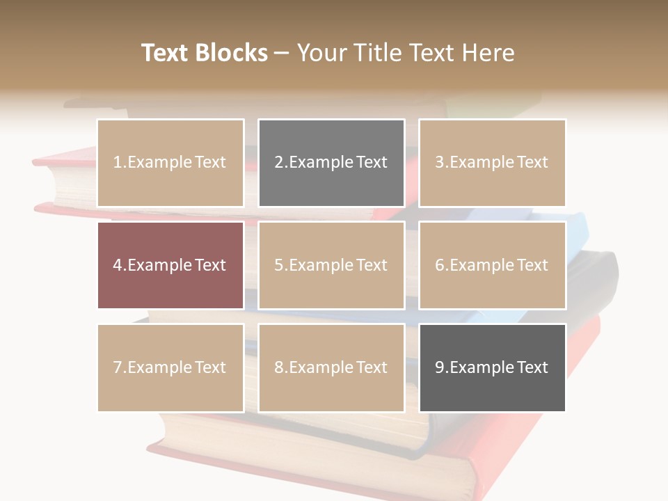 Stack Of Books Over White Background PowerPoint Template