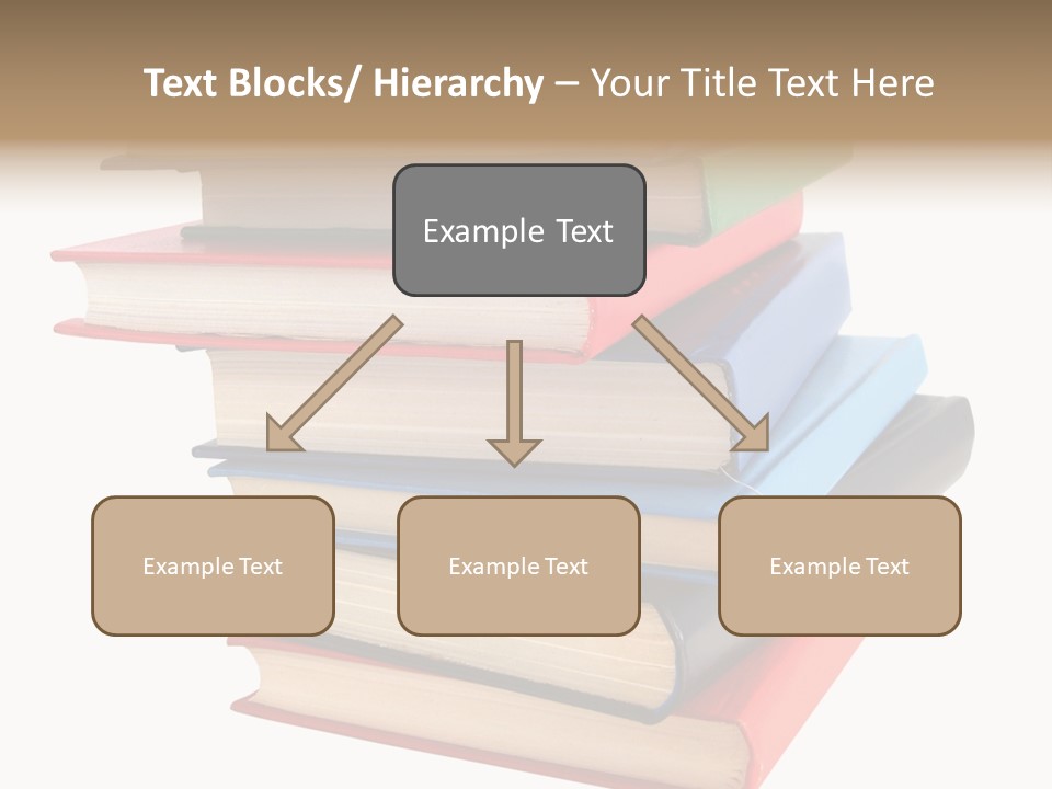 Stack Of Books Over White Background PowerPoint Template