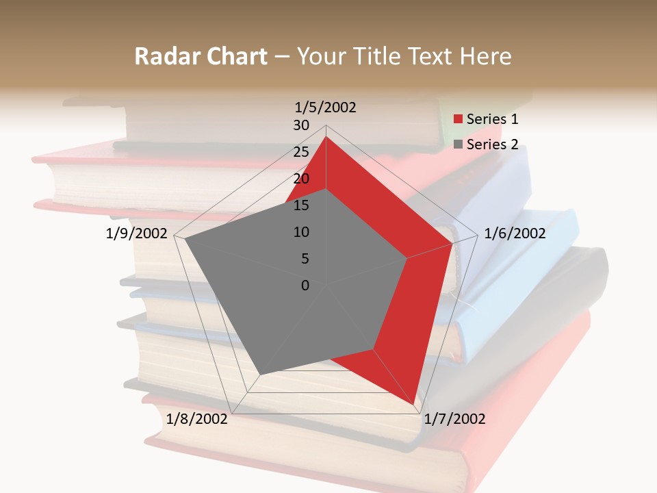 Stack Of Books Over White Background PowerPoint Template