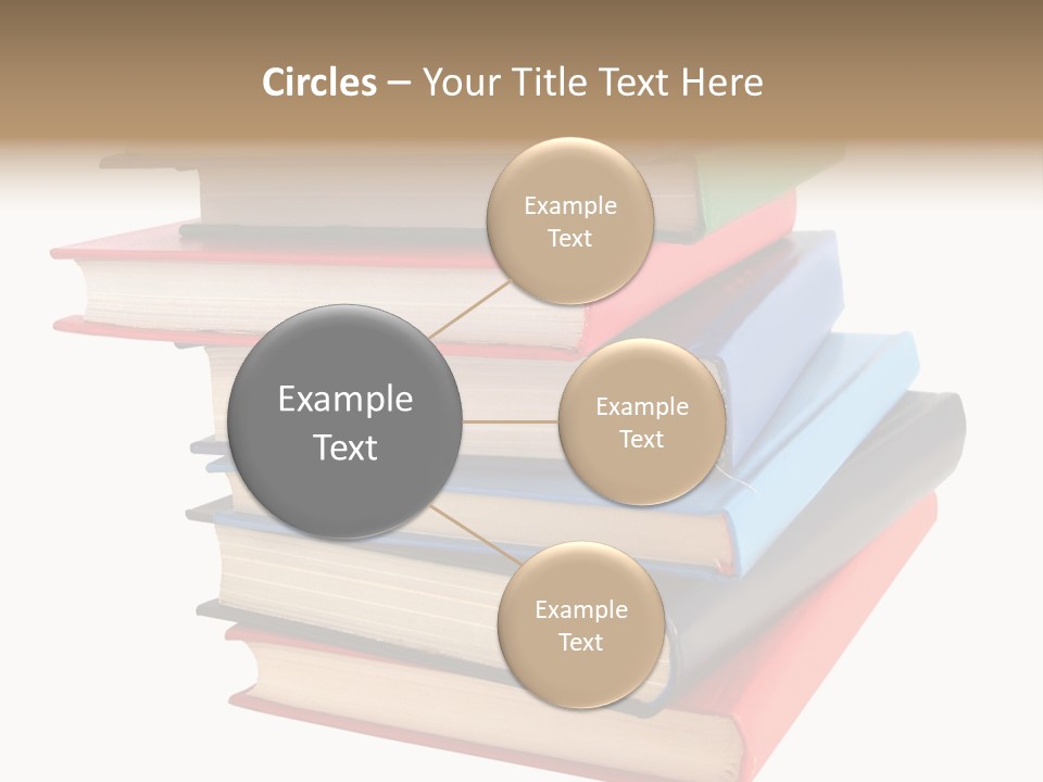 Stack Of Books Over White Background PowerPoint Template