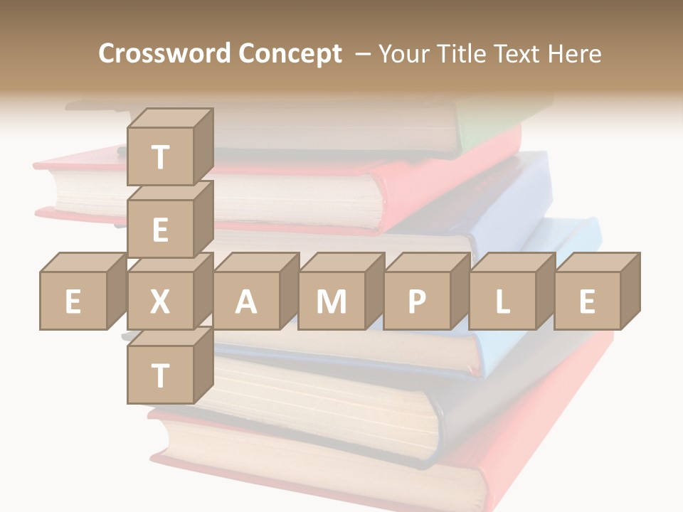 Stack Of Books Over White Background PowerPoint Template