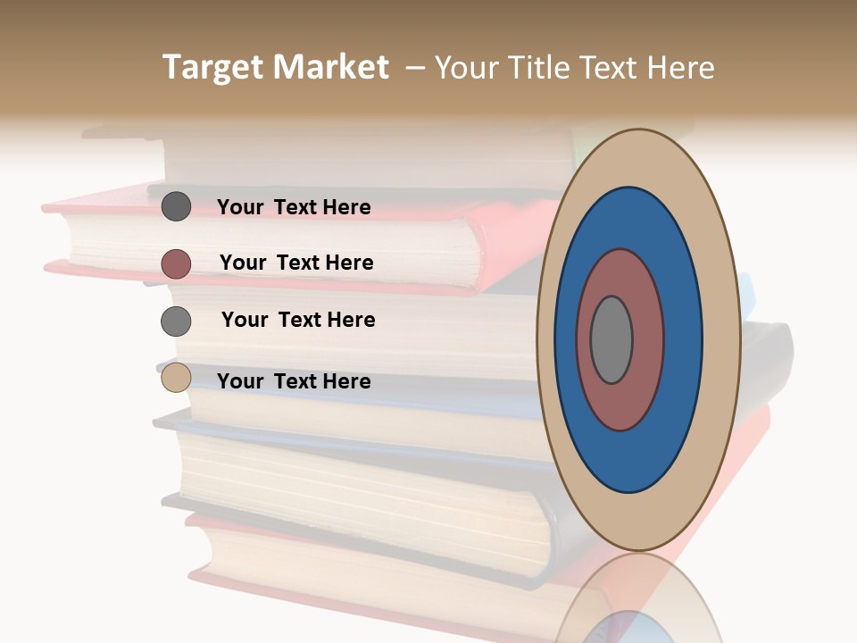 Stack Of Books Over White Background PowerPoint Template