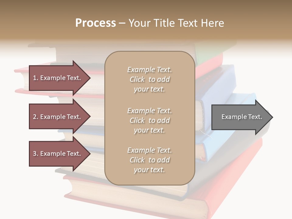 Stack Of Books Over White Background PowerPoint Template
