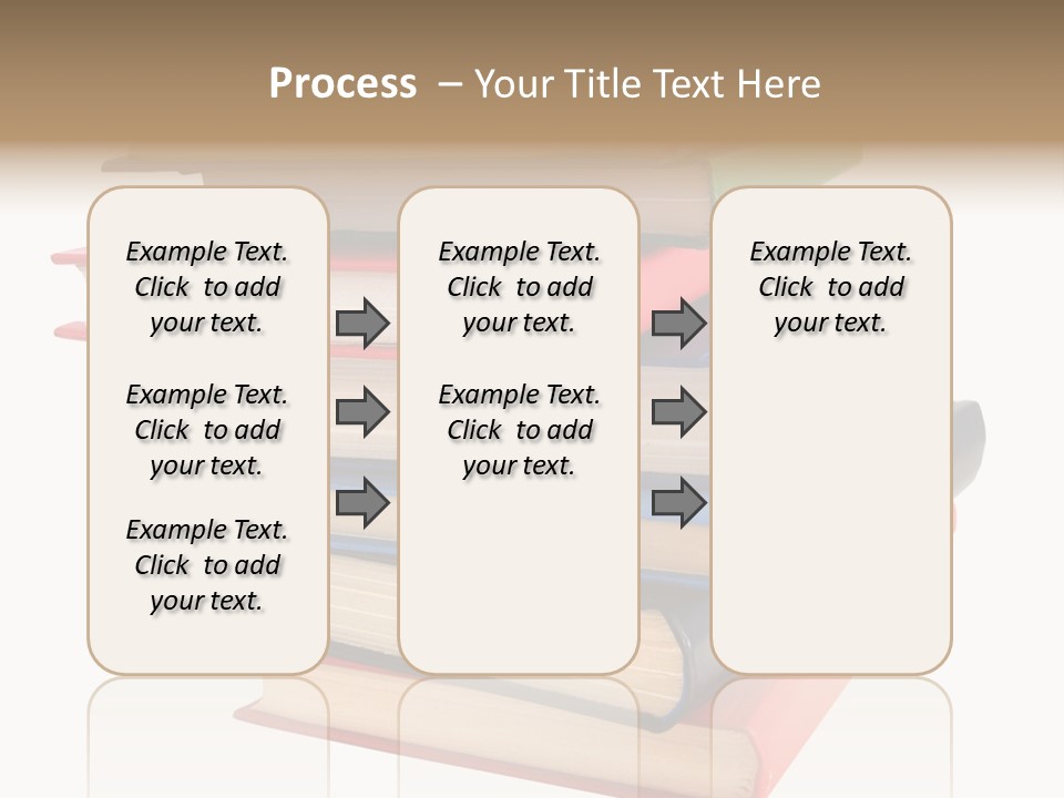 Stack Of Books Over White Background PowerPoint Template