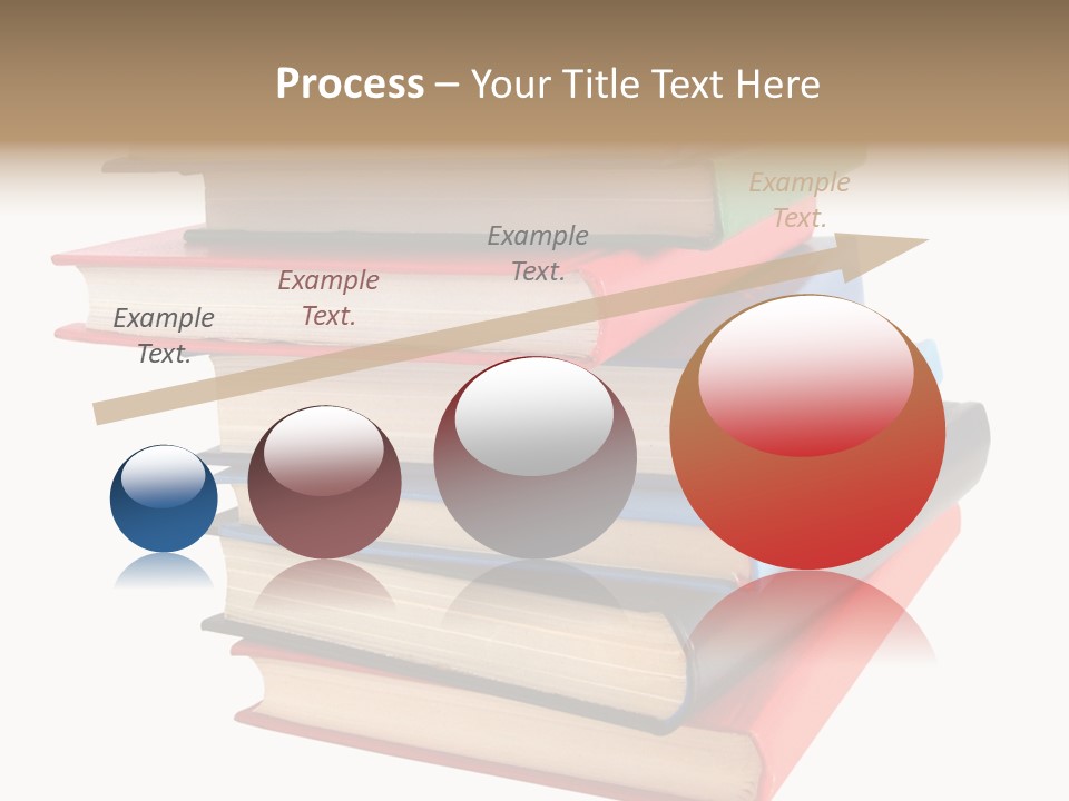 Stack Of Books Over White Background PowerPoint Template