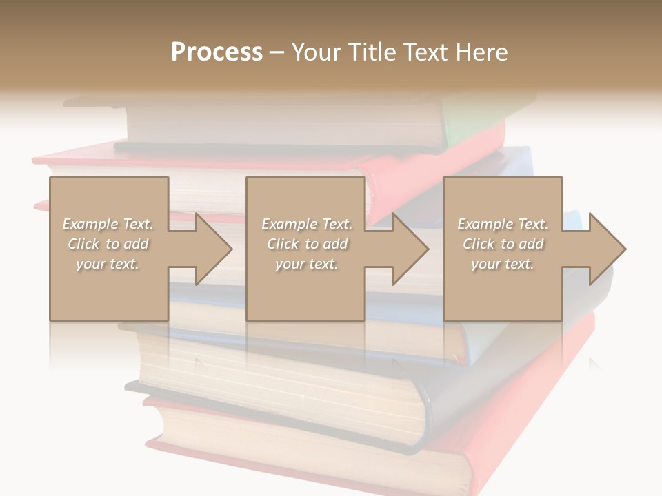 Stack Of Books Over White Background PowerPoint Template