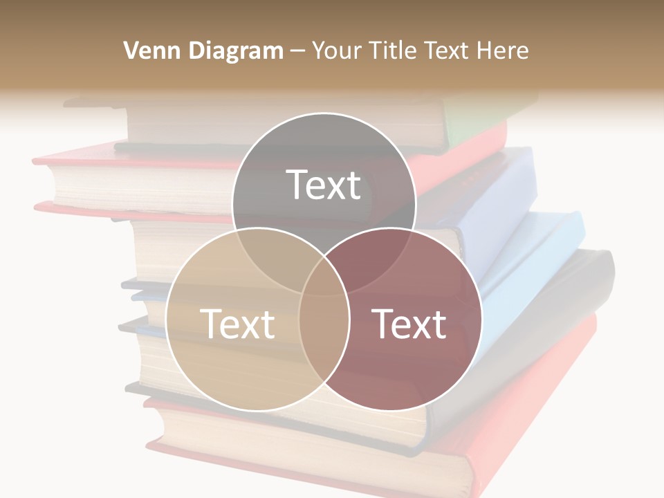 Stack Of Books Over White Background PowerPoint Template