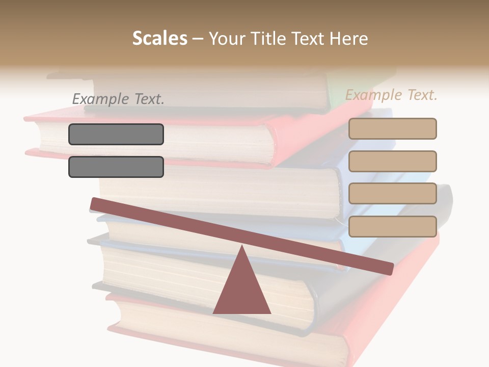 Stack Of Books Over White Background PowerPoint Template