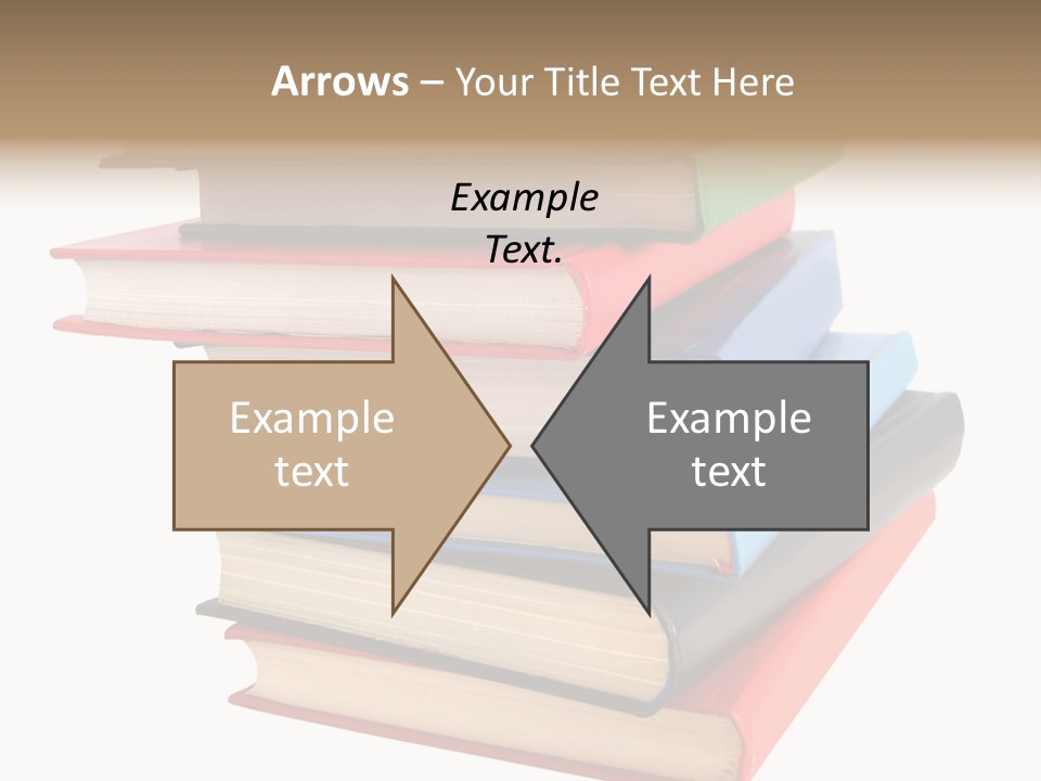 Stack Of Books Over White Background PowerPoint Template