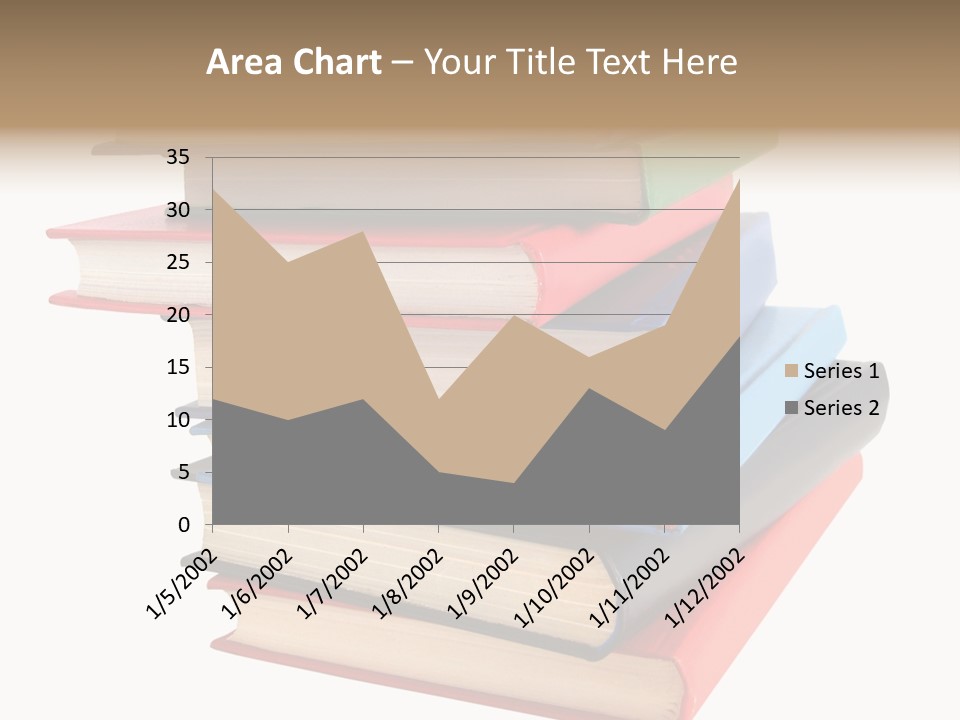 Stack Of Books Over White Background PowerPoint Template