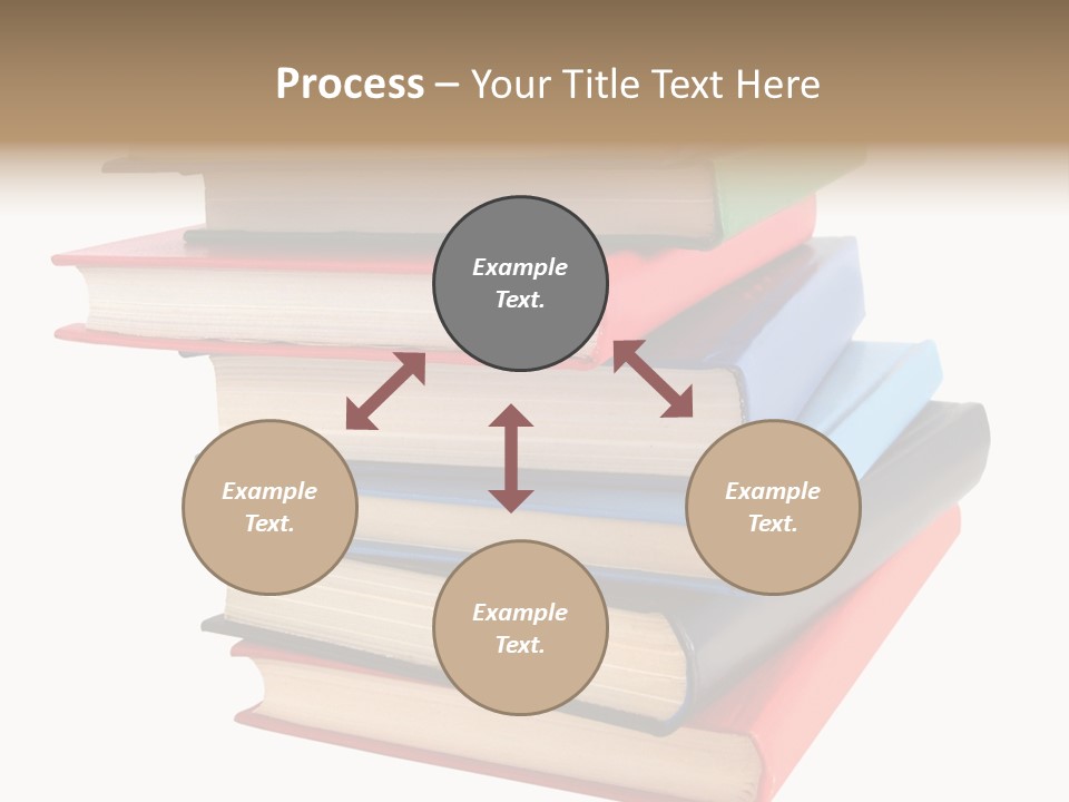 Stack Of Books Over White Background PowerPoint Template