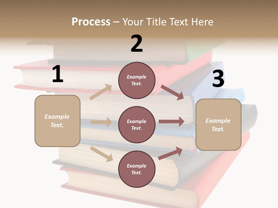 Stack Of Books Over White Background PowerPoint Template
