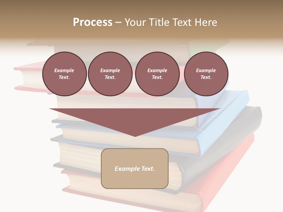 Stack Of Books Over White Background PowerPoint Template