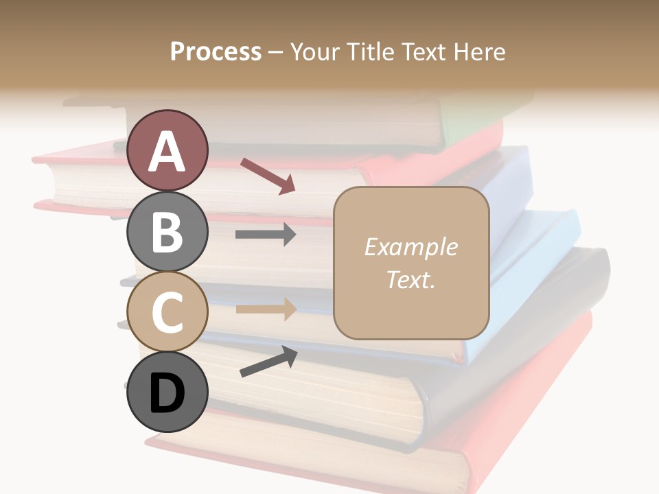 Stack Of Books Over White Background PowerPoint Template
