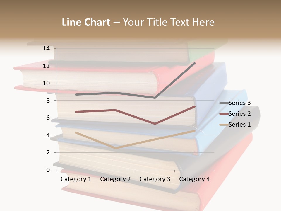 Stack Of Books Over White Background PowerPoint Template