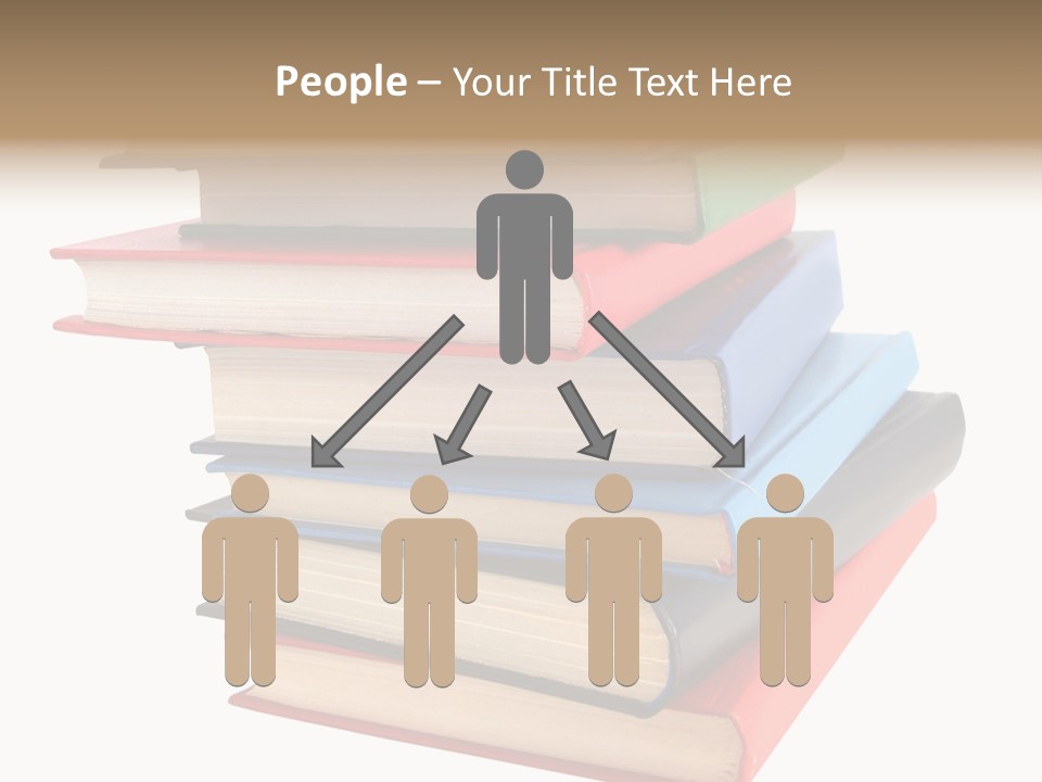 Stack Of Books Over White Background PowerPoint Template