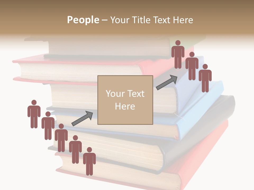 Stack Of Books Over White Background PowerPoint Template