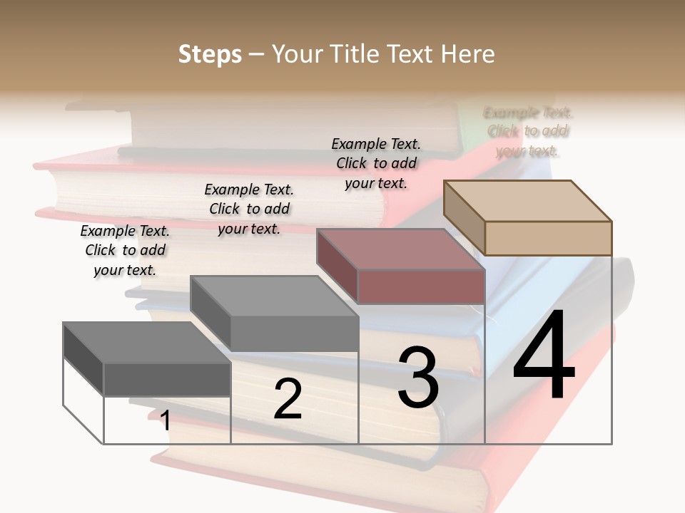 Stack Of Books Over White Background PowerPoint Template