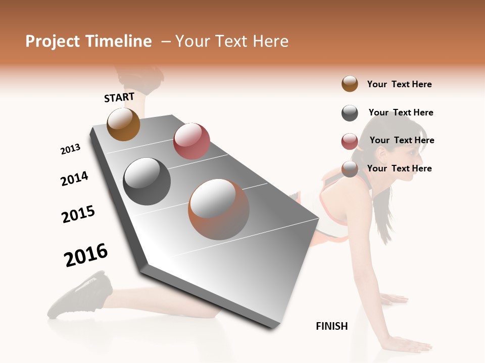 Silhouette Of Man Rowing Alone PowerPoint Template