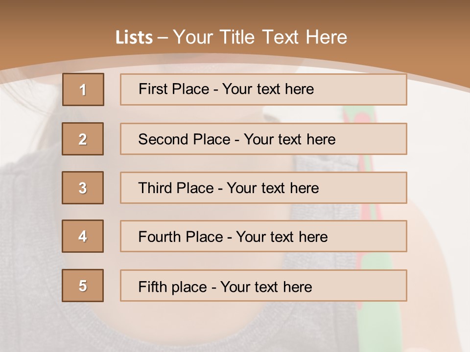 The Little Cute Girl Brushing Her Teeth PowerPoint Template