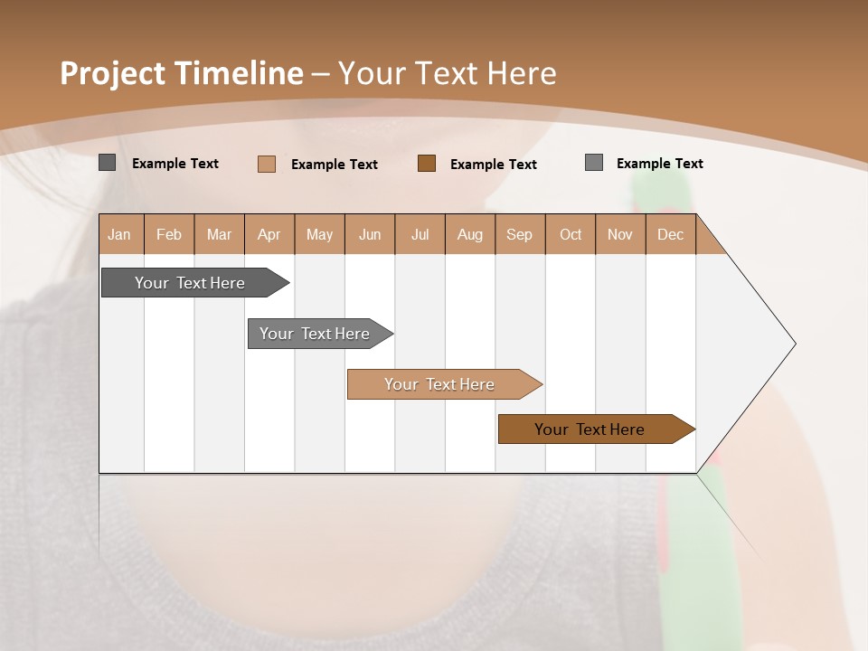 The Little Cute Girl Brushing Her Teeth PowerPoint Template