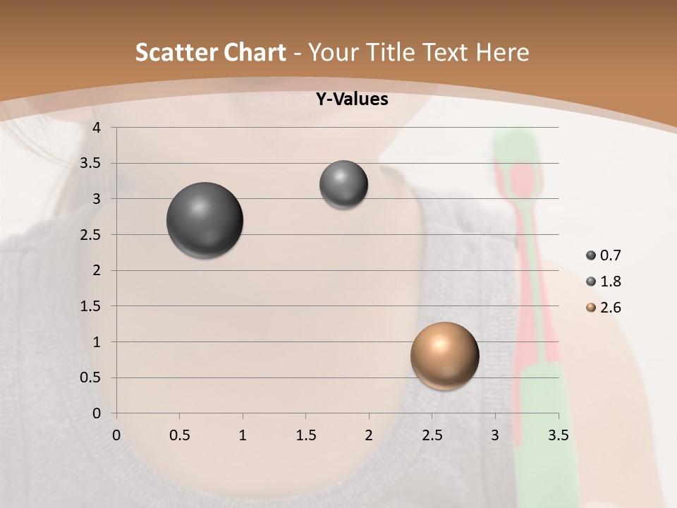 The Little Cute Girl Brushing Her Teeth PowerPoint Template