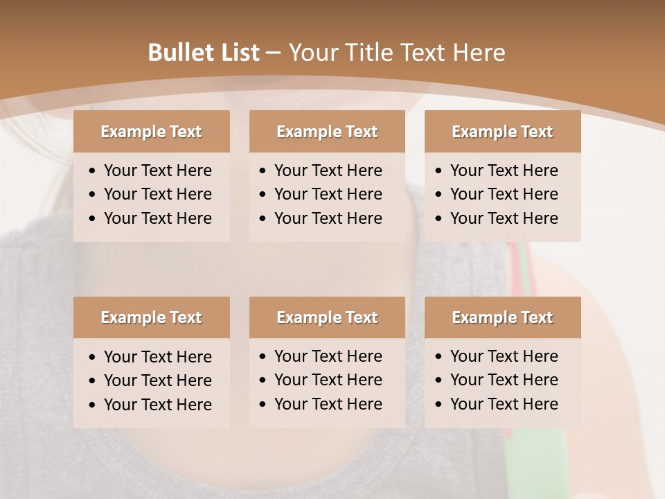 The Little Cute Girl Brushing Her Teeth PowerPoint Template