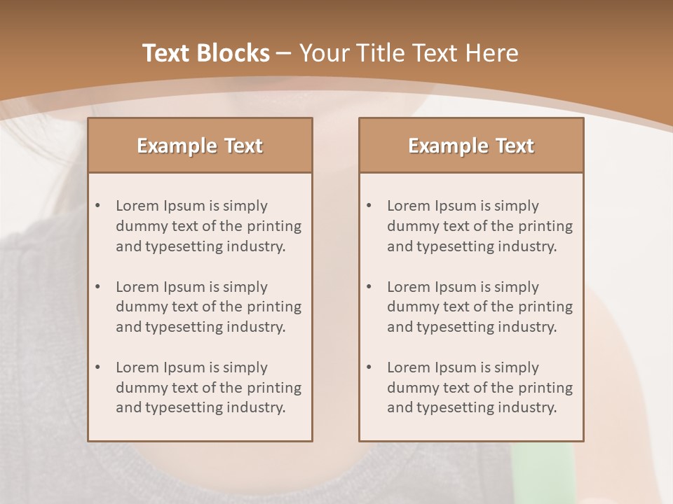 The Little Cute Girl Brushing Her Teeth PowerPoint Template
