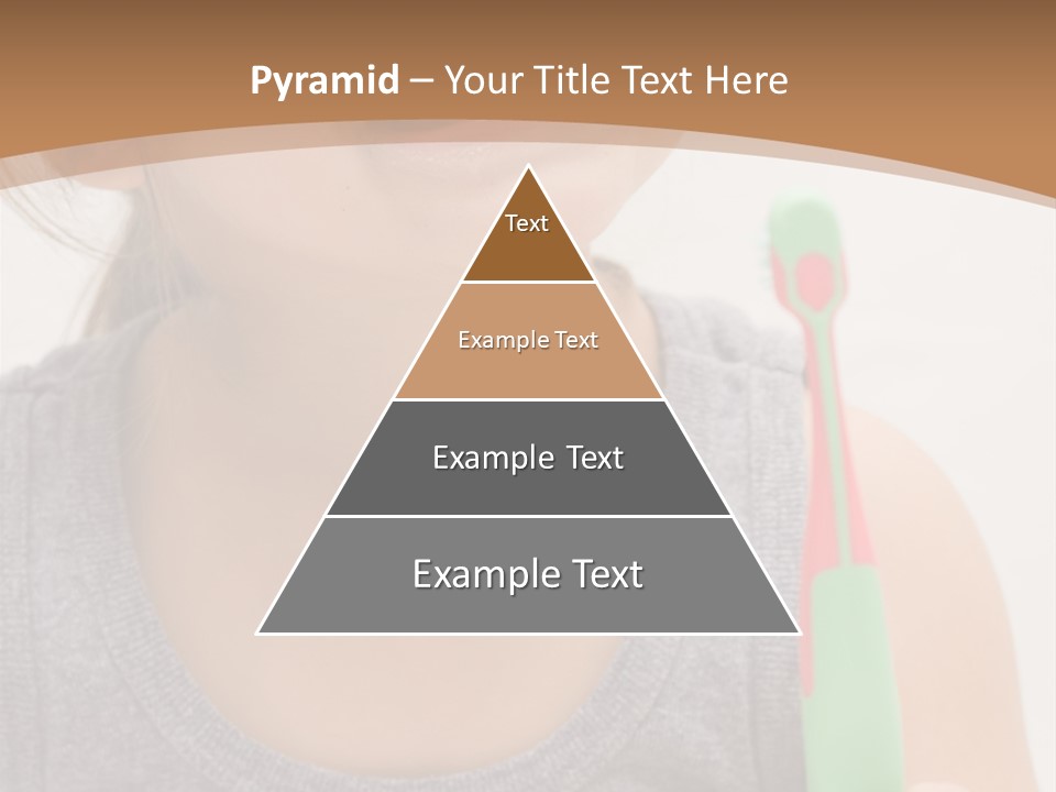 The Little Cute Girl Brushing Her Teeth PowerPoint Template