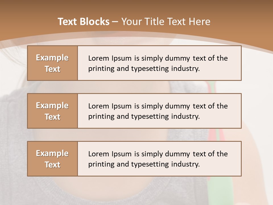 The Little Cute Girl Brushing Her Teeth PowerPoint Template