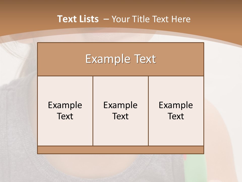 The Little Cute Girl Brushing Her Teeth PowerPoint Template