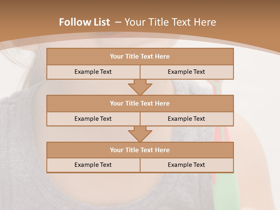 The Little Cute Girl Brushing Her Teeth PowerPoint Template