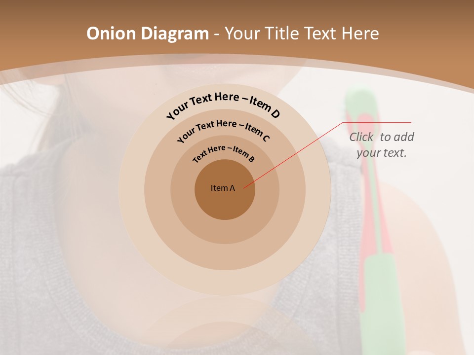 The Little Cute Girl Brushing Her Teeth PowerPoint Template