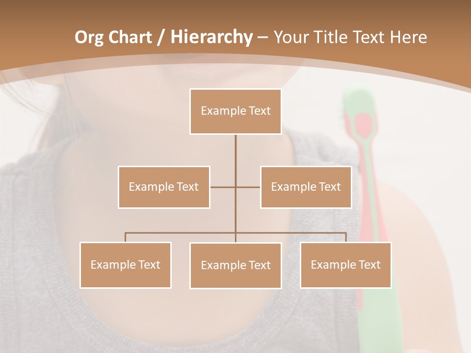 The Little Cute Girl Brushing Her Teeth PowerPoint Template