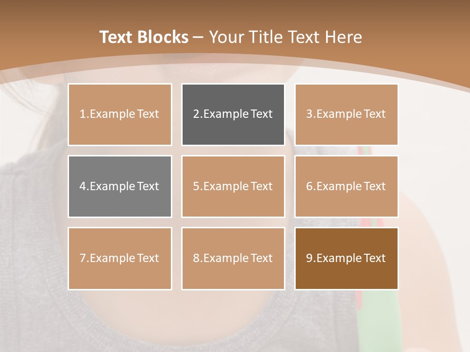 The Little Cute Girl Brushing Her Teeth PowerPoint Template