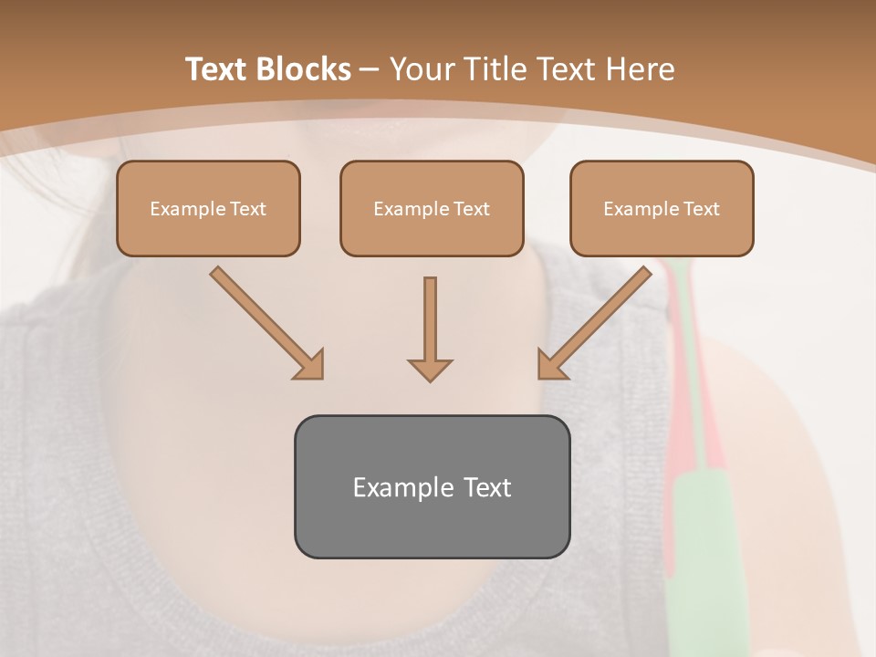 The Little Cute Girl Brushing Her Teeth PowerPoint Template