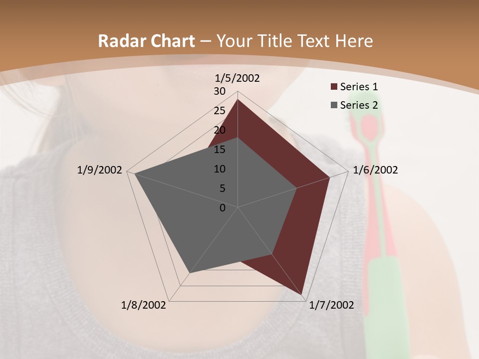The Little Cute Girl Brushing Her Teeth PowerPoint Template