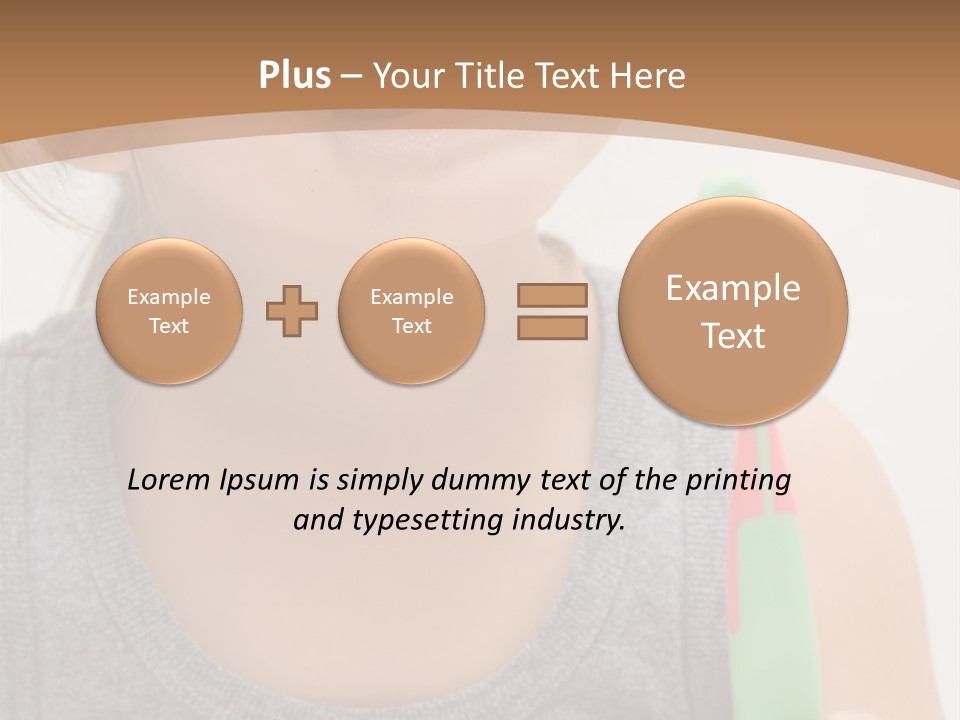 The Little Cute Girl Brushing Her Teeth PowerPoint Template
