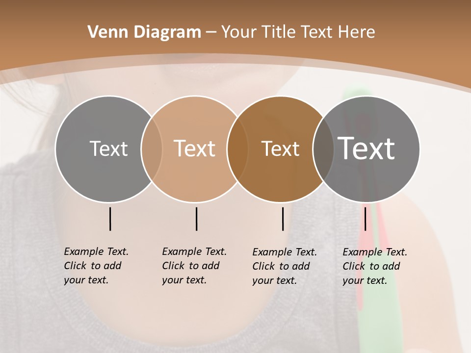 The Little Cute Girl Brushing Her Teeth PowerPoint Template