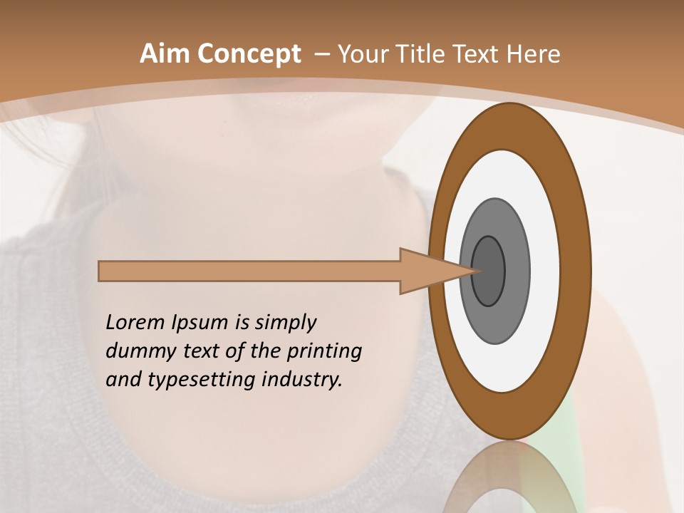 The Little Cute Girl Brushing Her Teeth PowerPoint Template