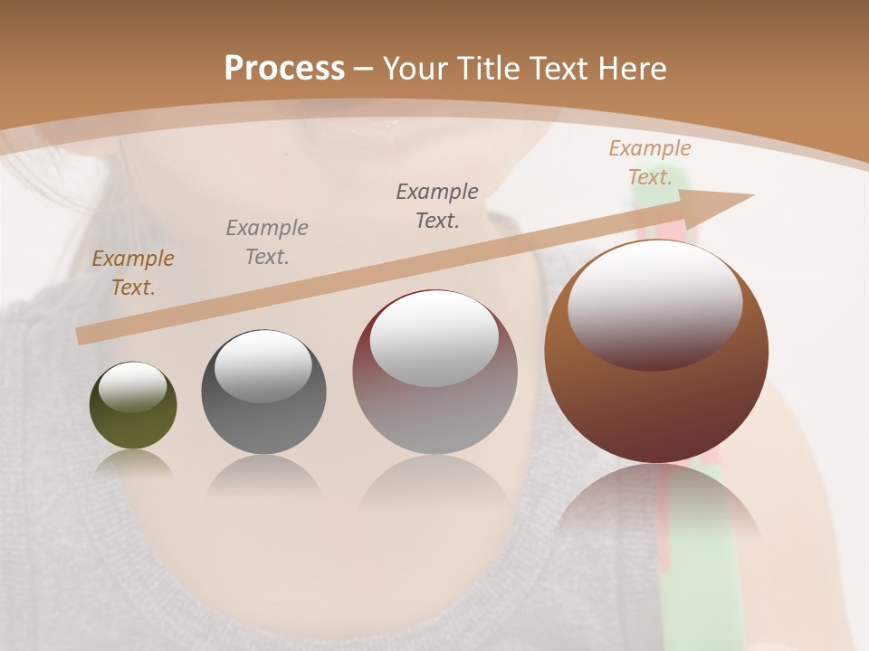 The Little Cute Girl Brushing Her Teeth PowerPoint Template