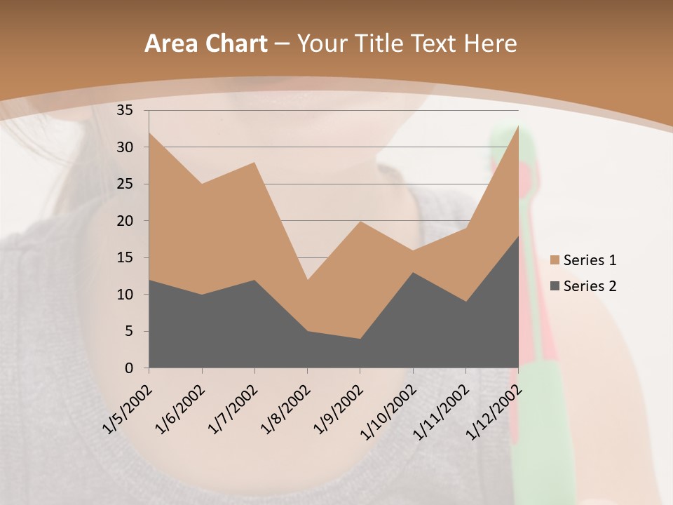 The Little Cute Girl Brushing Her Teeth PowerPoint Template