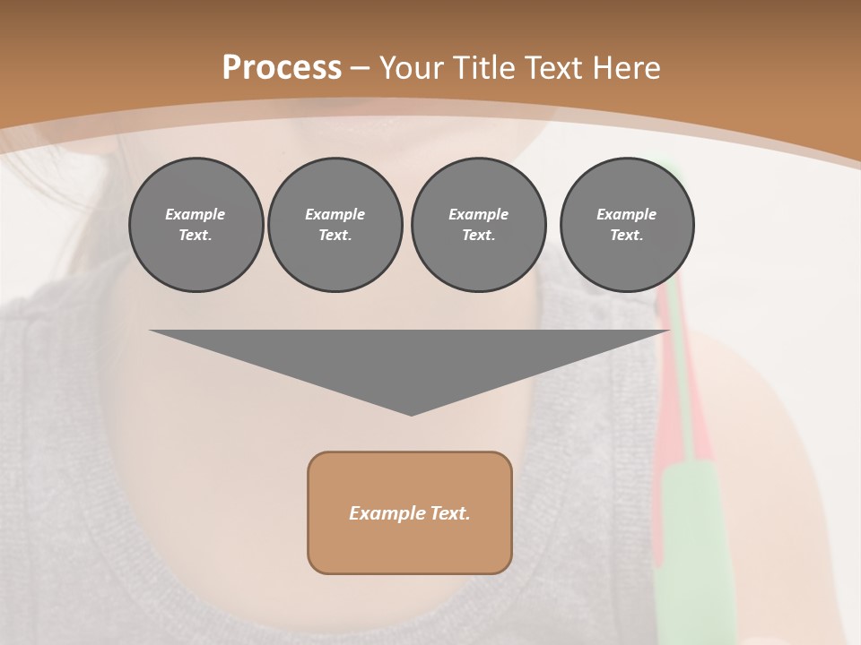 The Little Cute Girl Brushing Her Teeth PowerPoint Template