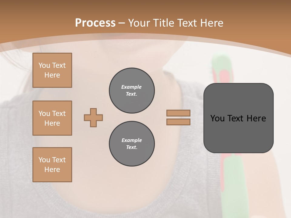 The Little Cute Girl Brushing Her Teeth PowerPoint Template