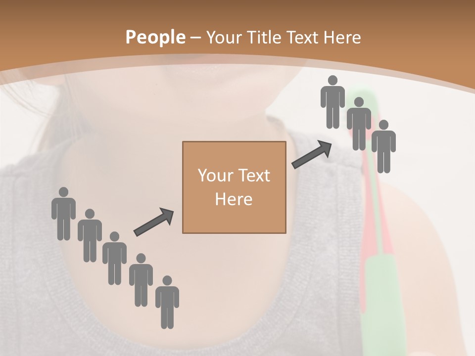 The Little Cute Girl Brushing Her Teeth PowerPoint Template