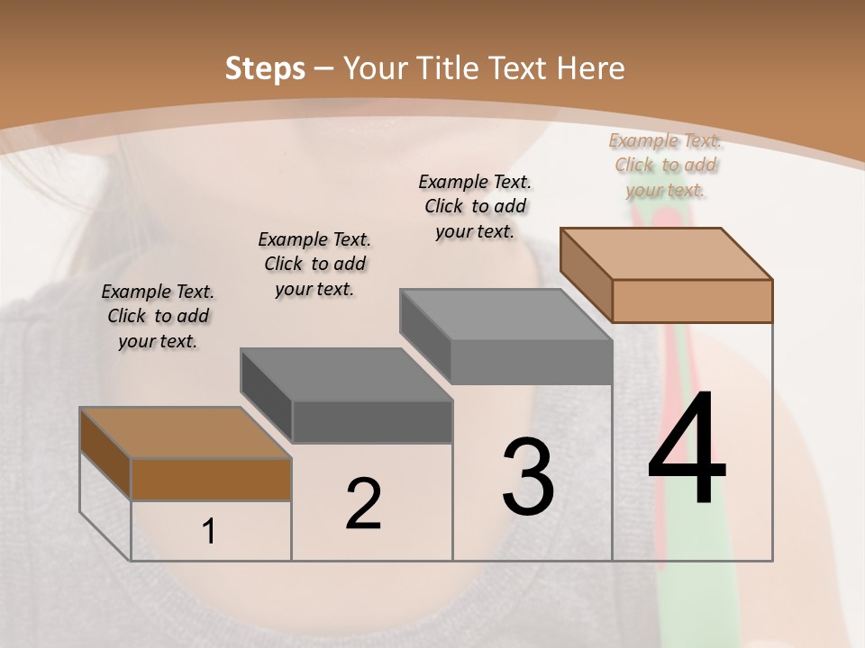 The Little Cute Girl Brushing Her Teeth PowerPoint Template